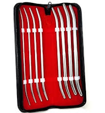 Pratt Dilators, Stainless Steel, 8 Pcs Set.