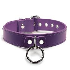 Purple Leather Collar