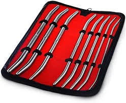 Pratt Dilators, Stainless Steel, 8 Pcs Set.