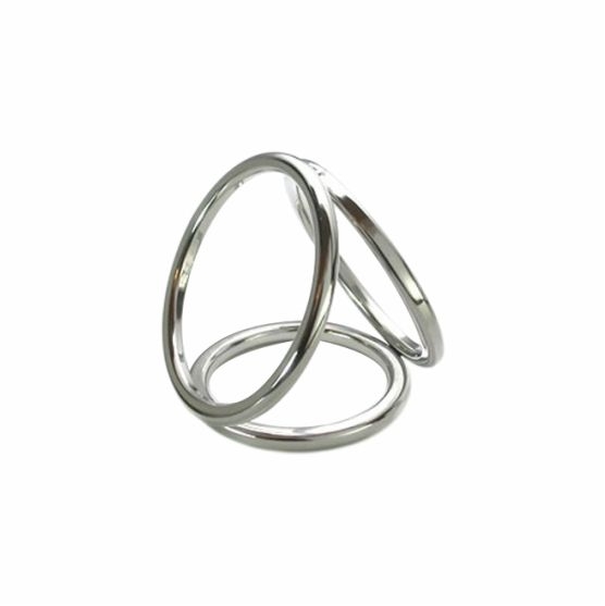 Stainless Steel  Triple Cock Ring